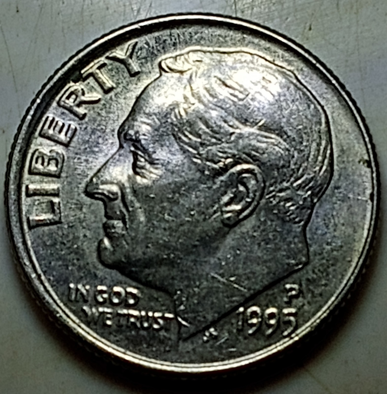 1995 p Roosevelt Dime ddo,ddr