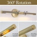30 Gold Bathroom Vanity Lights, Knurled Texture Picture Lights,Rotatable 360°