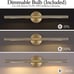 30 Gold Bathroom Vanity Lights, Knurled Texture Picture Lights,Rotatable 360°