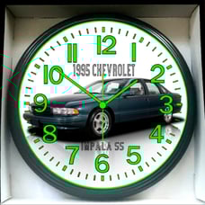 1995 Chevrolet Impala SS Super Sport Garage Shop Glow In The Dark Wall Clock New