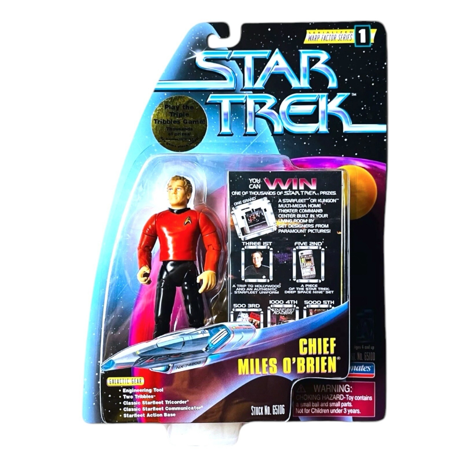 Chief Miles O'Brien Warp Factor Series STAR TREK Playmates Bandai VARIANT RED