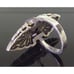 Vintage Sterling Silver Purple Glass & Marcasite Long Ring Marked 925 Size 6
