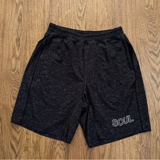 Lululemon Gray Black SOUL shorts Size Medium Activewear Running Sports