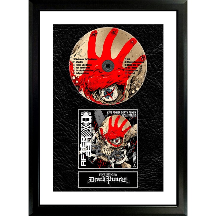 Five Finger Death Punch 'Afterlife' Framed CD Poster, Groove Metal Art
