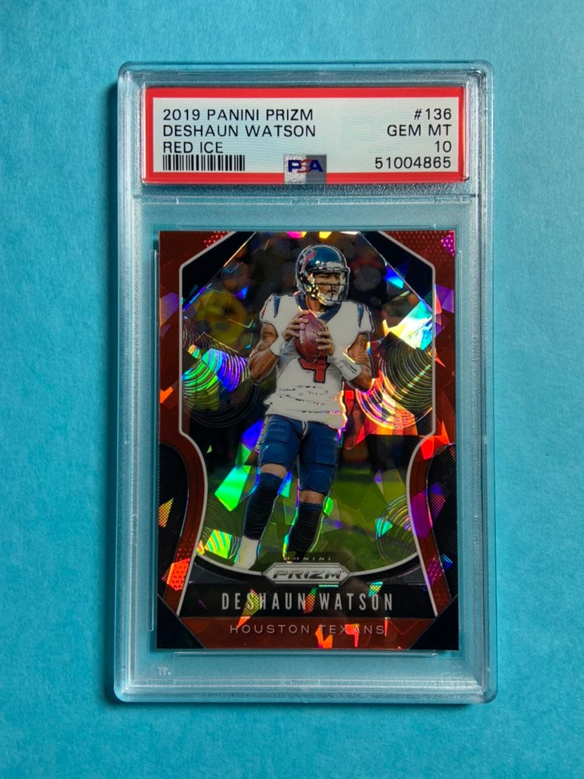 2019 Panini Prizm Red Ice #136 Deshaun Watson Texans PSA 10 Gem Mint Pop 4