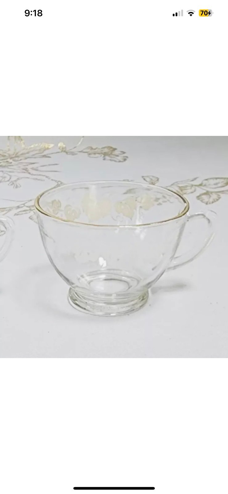 20 Pieces Cups Set Vintage Anchor Hocking Grape Leaf Punch Cups