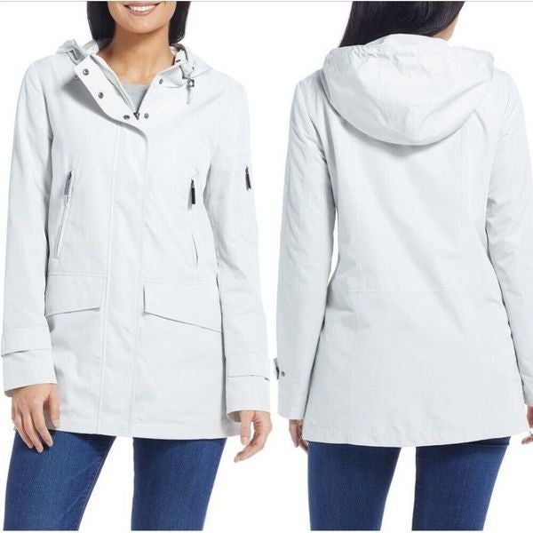 NEW Ellen Tracy Water Repellent Hooded Parka in Stone - size 2X