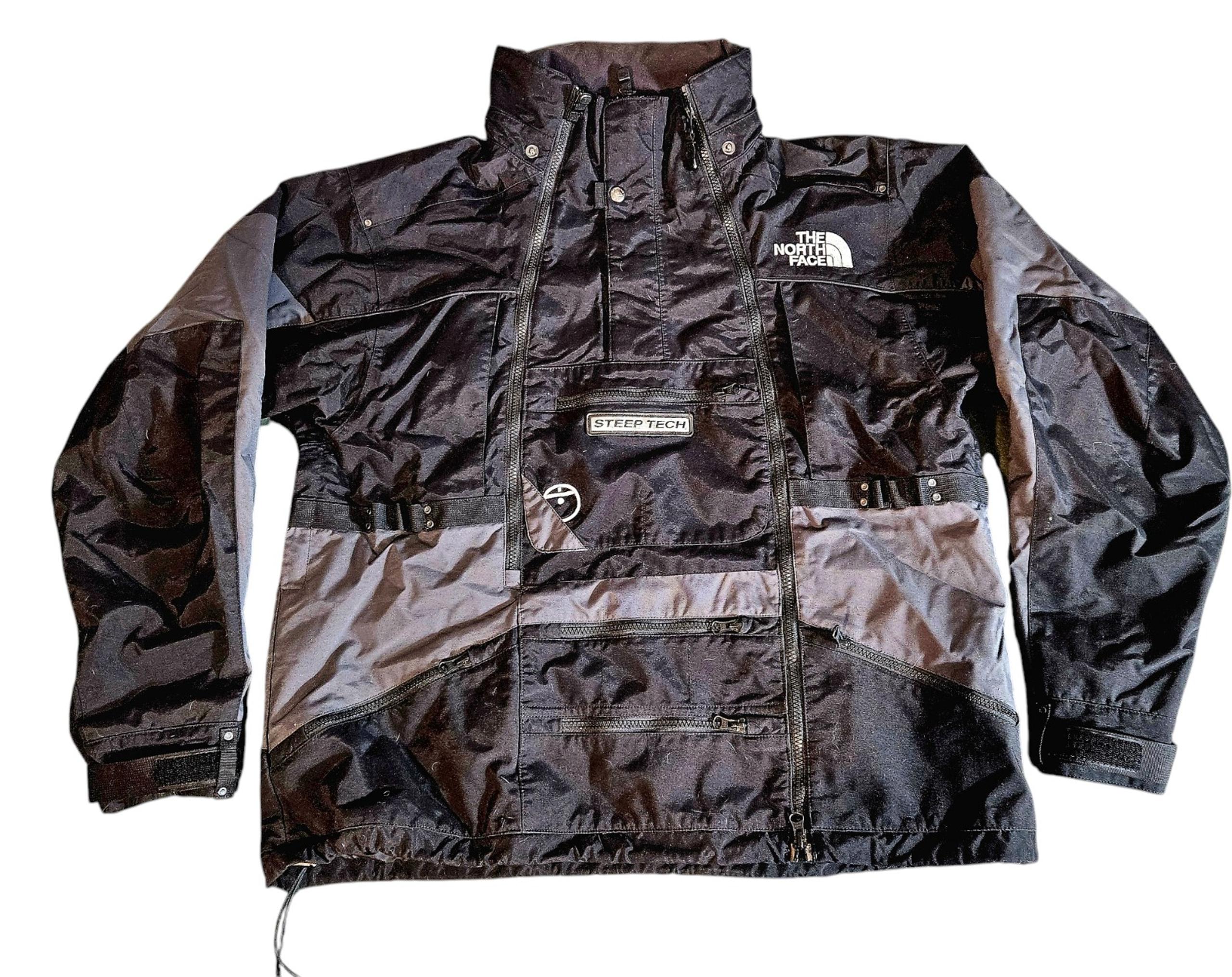 Vtg The North Face x Scot Schmidt Ski Snowboard Jacket | Blk-Gre Mens Sz XL