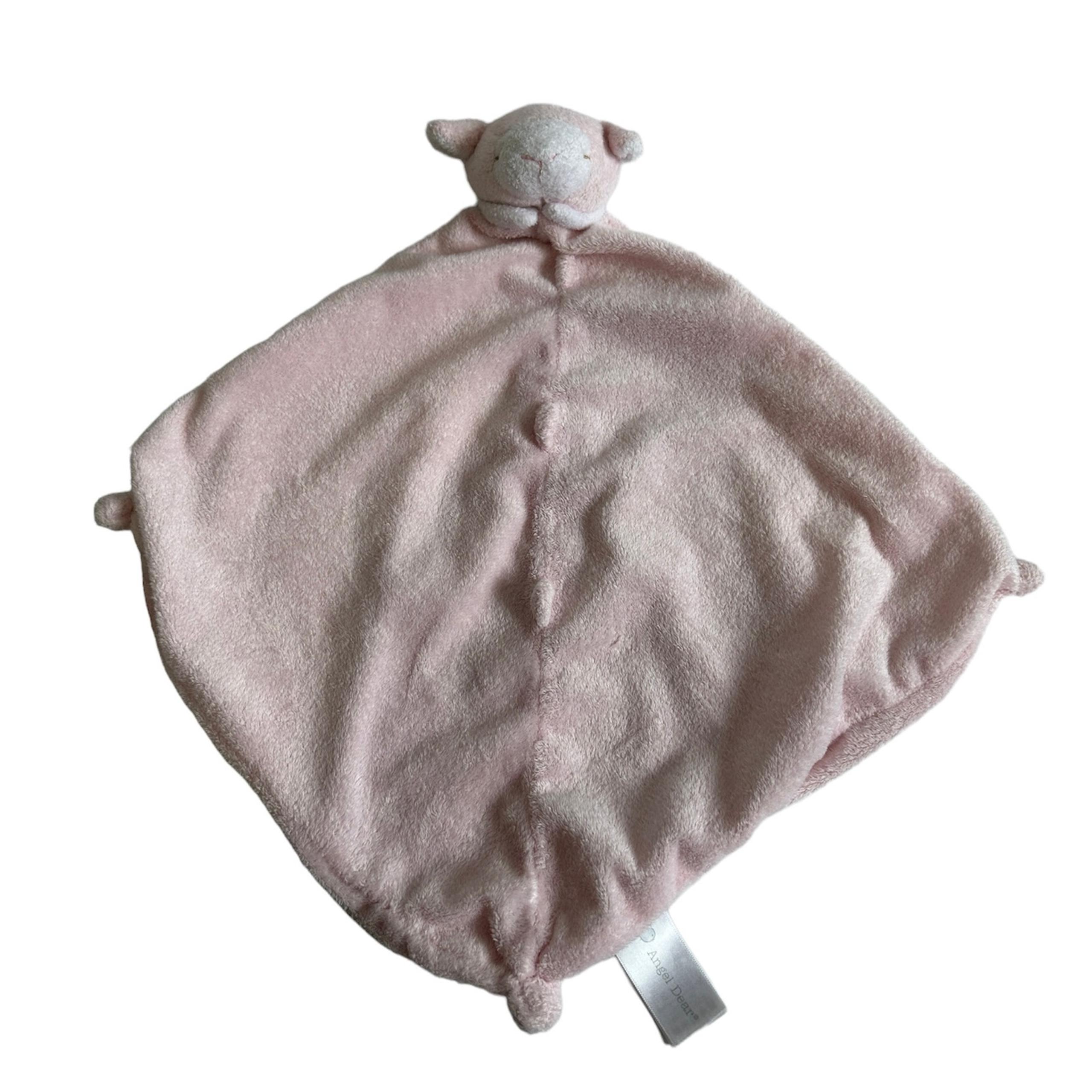 Angel Dear Pink Lamb Sheep Lovey Soother Blanket Toy Plush Baby Animal Stuffed