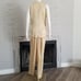 Vintage Giuseppe Collection 3pc Pant Suit Striped Blazer Vest Pants Womans
