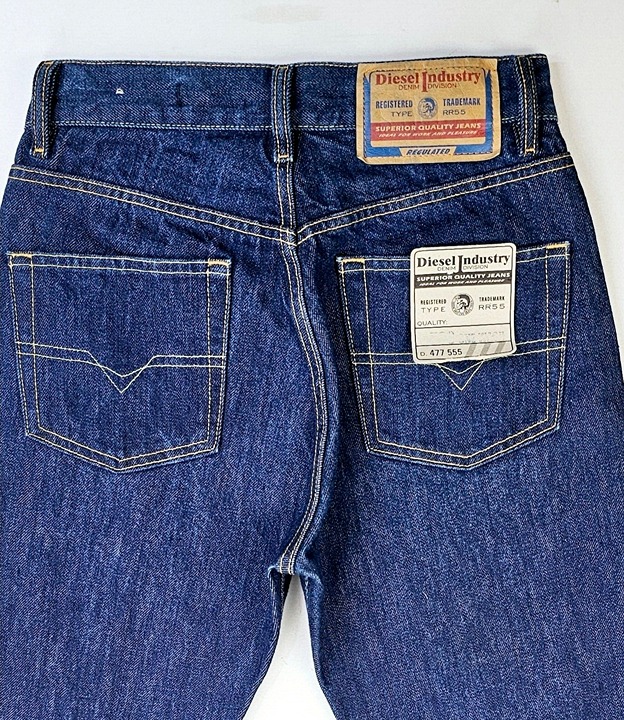 Diesel Size 29X32 Women Button Fly Fellow Straight Blue Denim Jeans Italian Made
