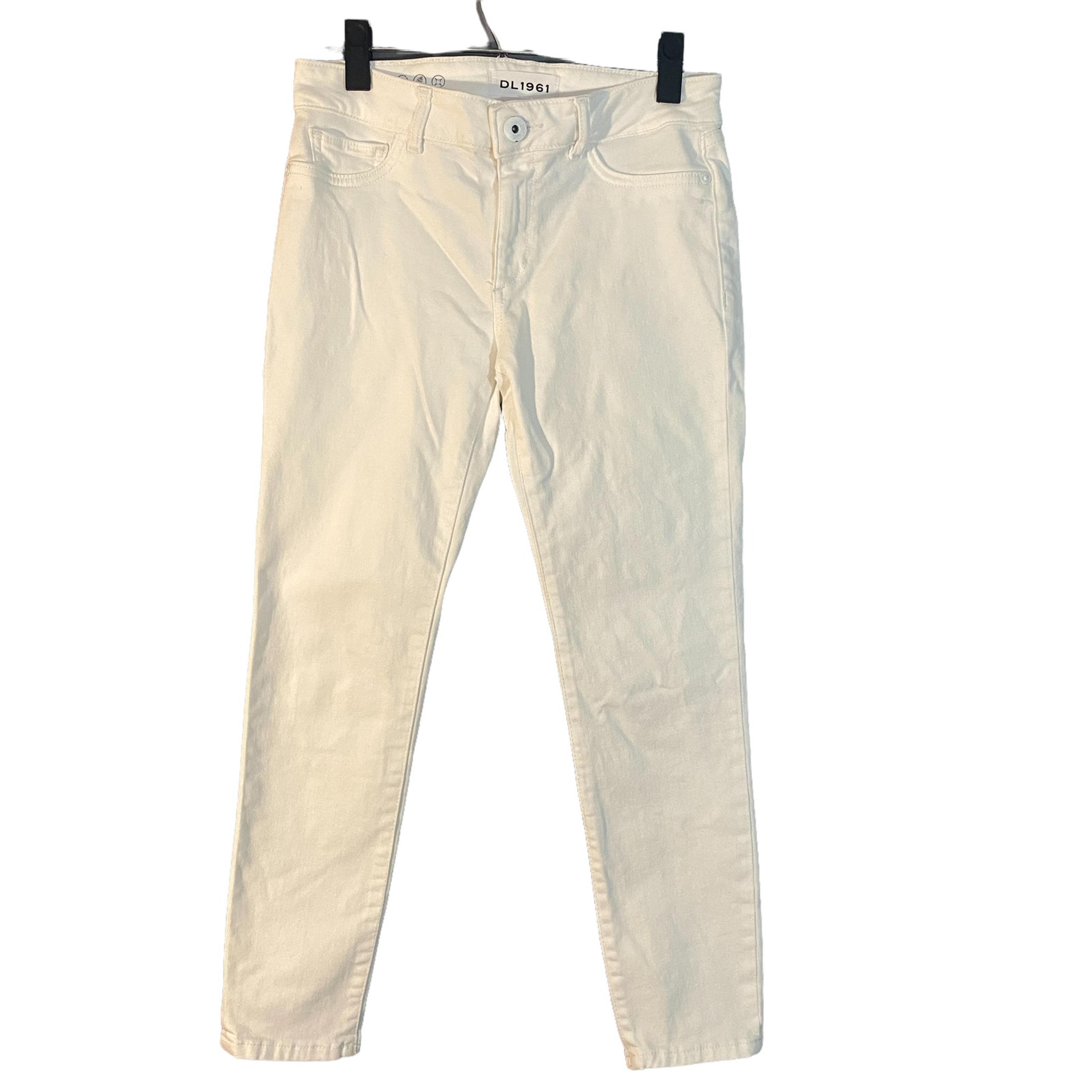 DL1961 White Florence Instasculpt Cropped Denim Jeans Women Sz 26