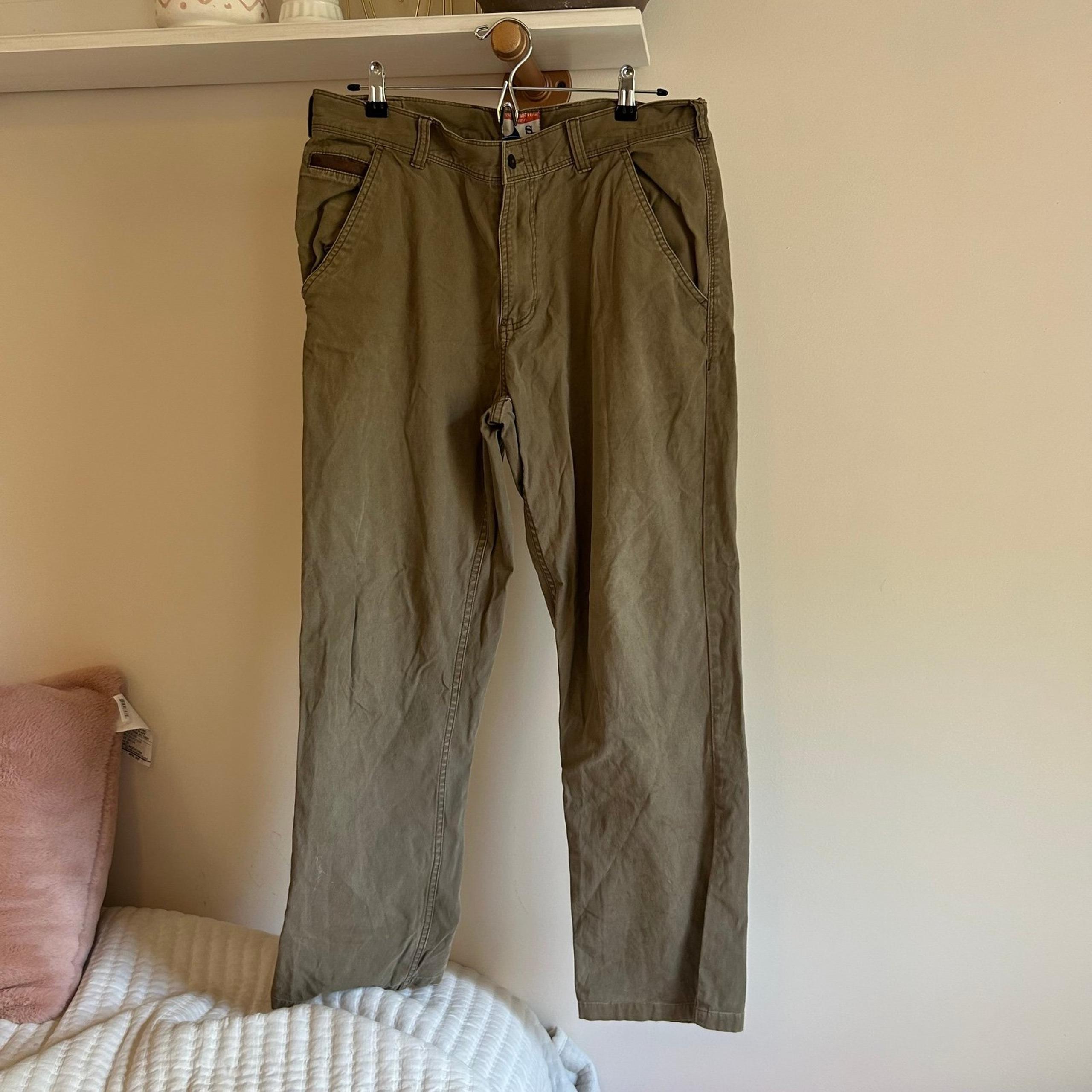 Southern tide RT-7 classic 5 pocket leather trim khaki pant men’s 34W x 34L