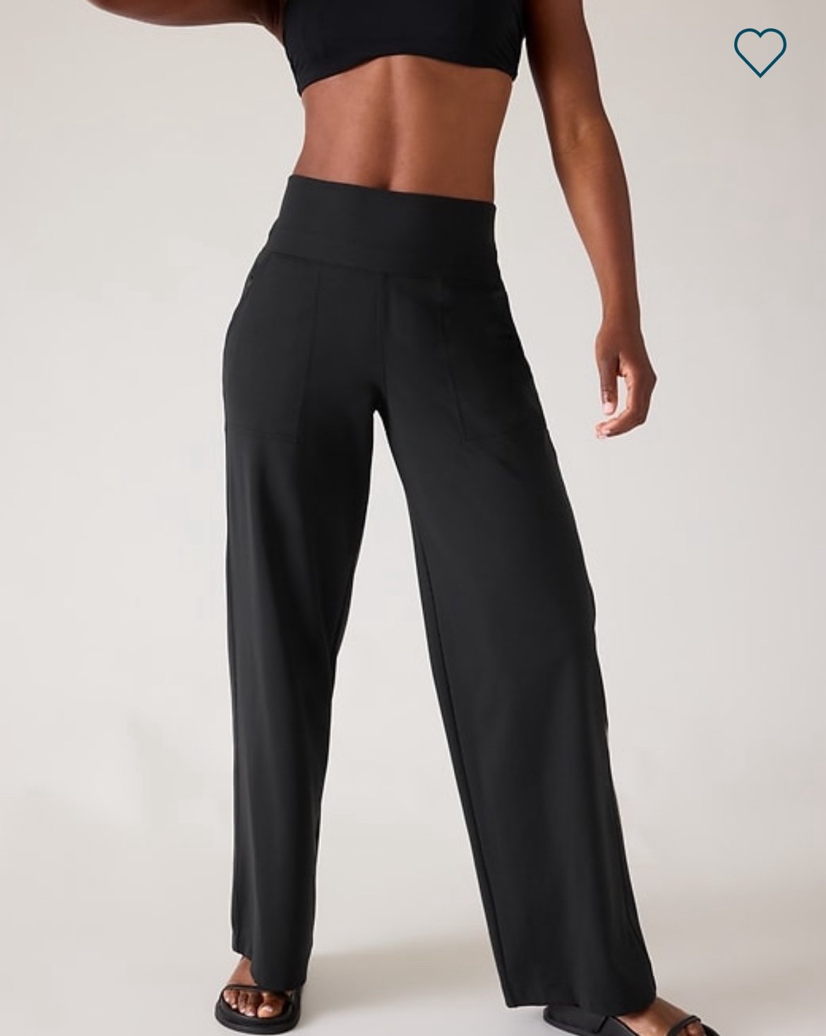 Venice wide leg athletes black pants