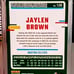 Jaylen Brown #'d 025/149 SILVER HOLO LASER REFRACTOR SSP INVESTMENT CARD Panini