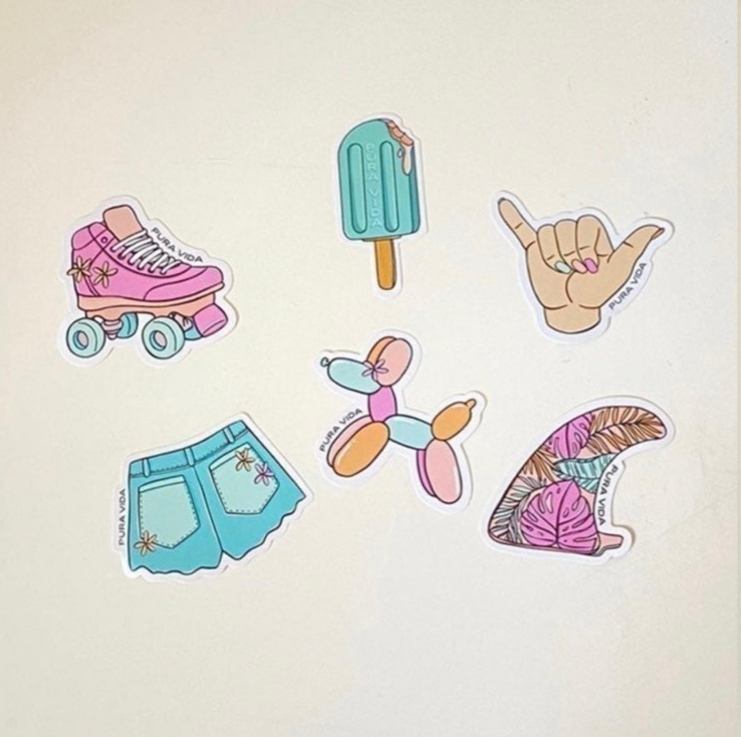 PURA VIDA Playful Sticker Pack NEW!
