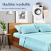 4 PC Twin XL Sheet Bed Sheets Deep Pockets 18 Eco Friendly Wrinkle Free