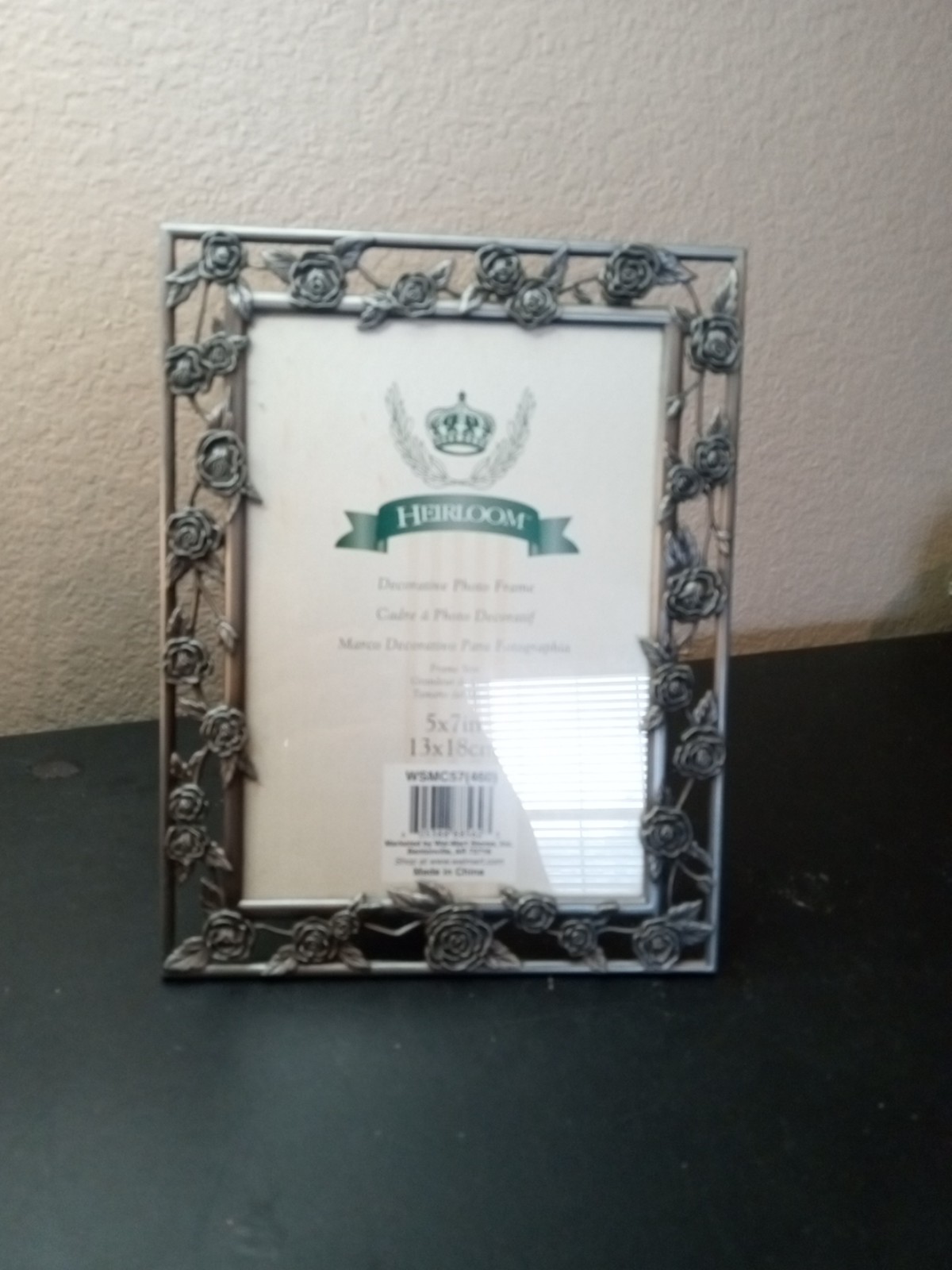 GORGEOUS VTG Heirloom Bronze Rosette 5 x7 Photo Frame