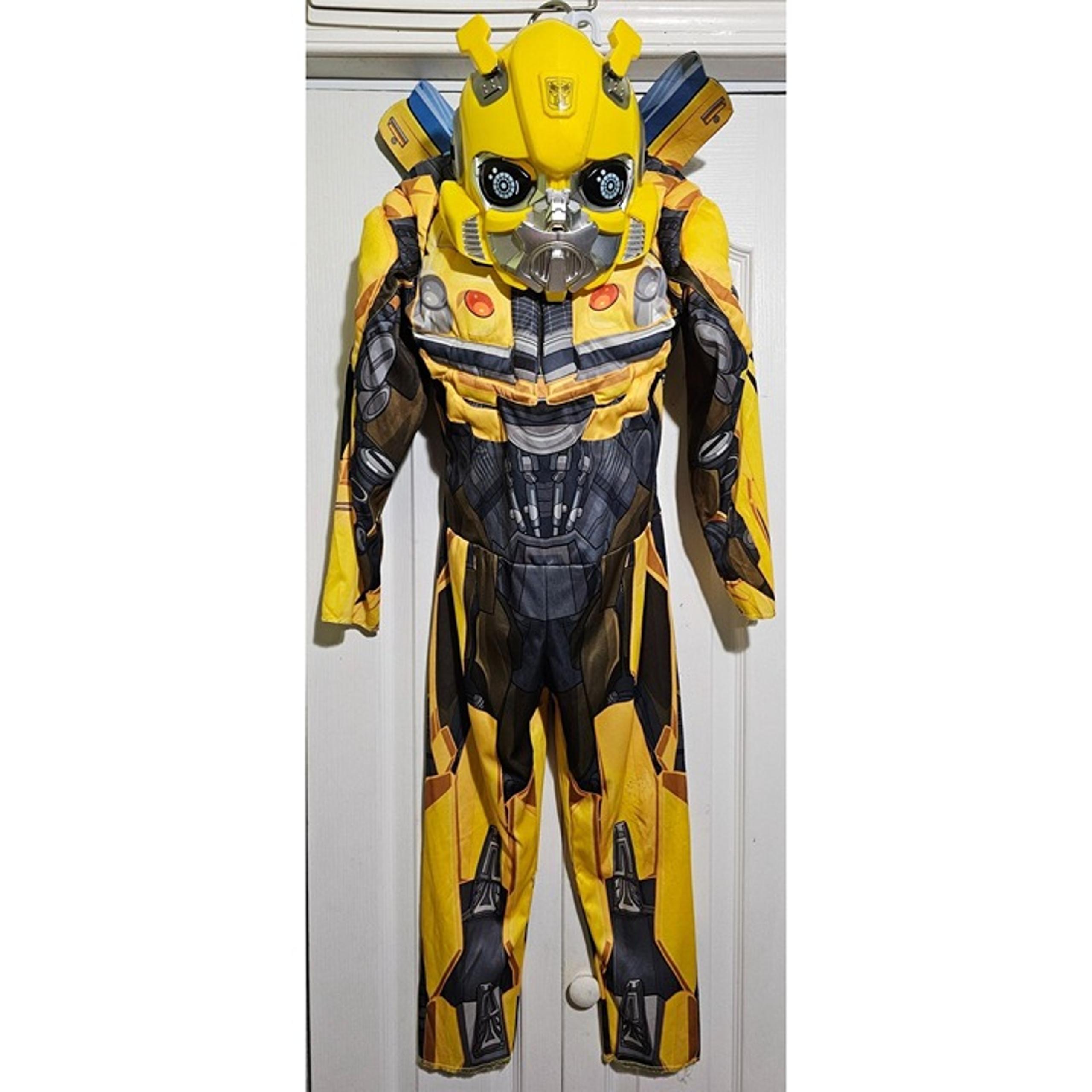 Transformers Bumblebee Muscle Costume Mask Boys 6-7 Rise of the Beasts Halloween