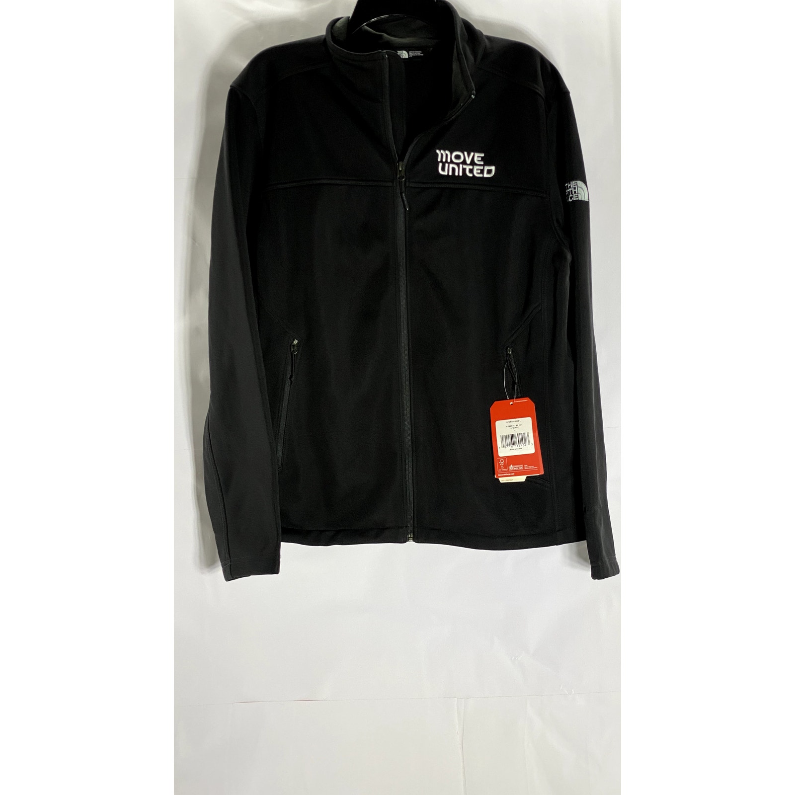 THE NORTH FACE Men's Black Move United Zip-Up Ridgewall Soft Shell Jacket SZL