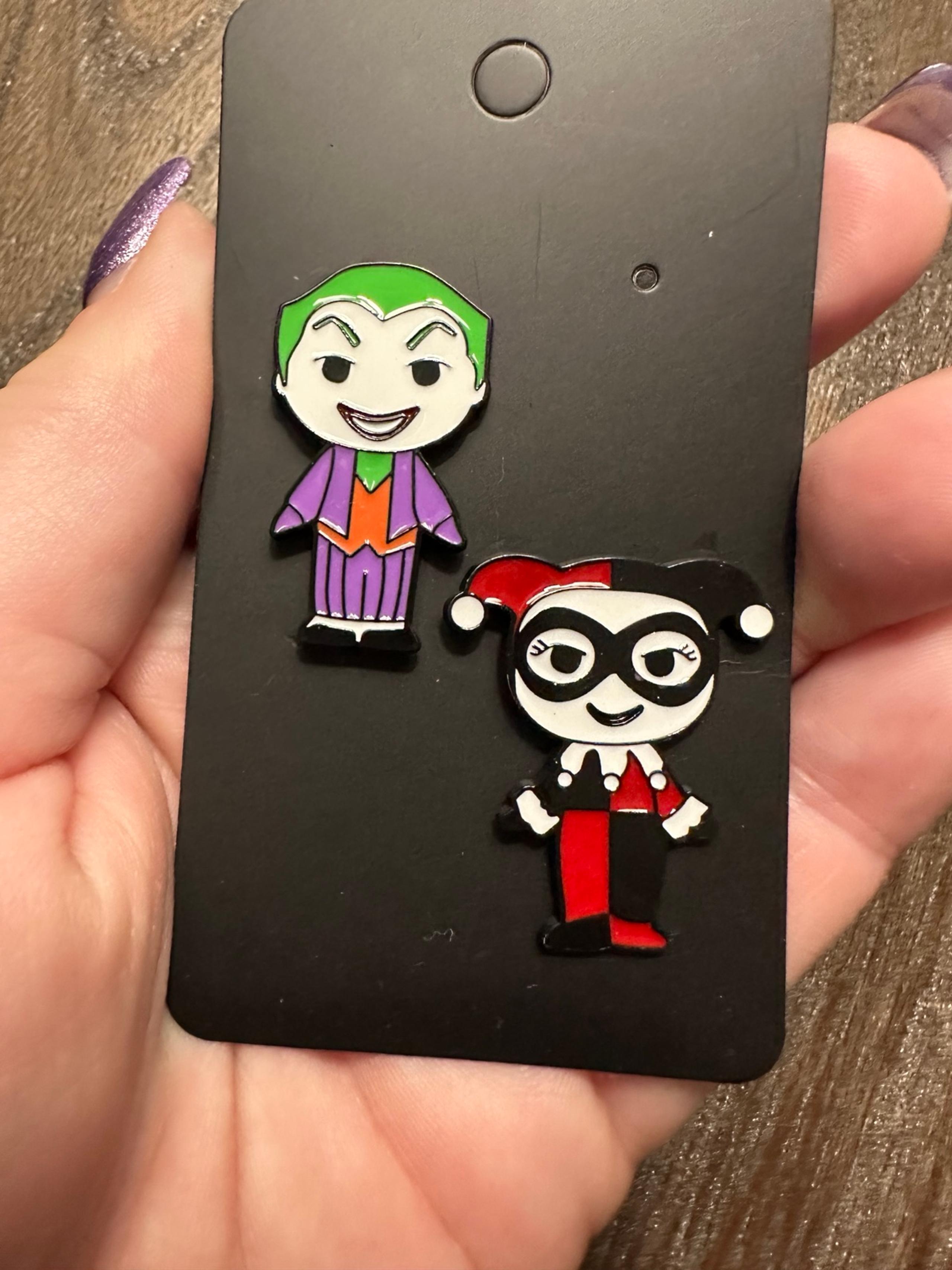 DC The Joker and Harley Quinn Enamel Pin Set