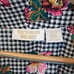 Vintage Victoria's Secret Houndstooth Floral Robe Gold Label size M / L.