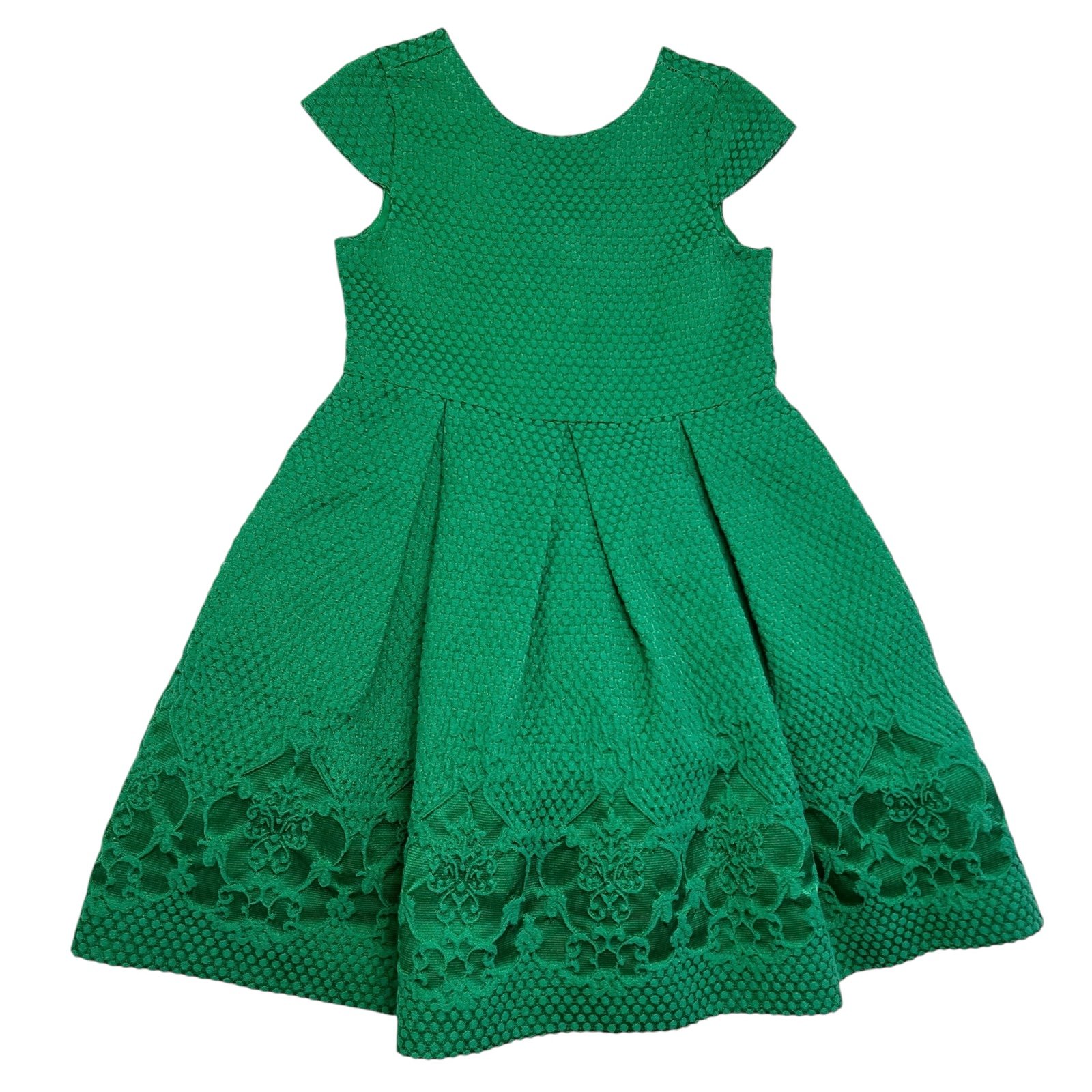 Janie and Jack Green Brocade Party Dress