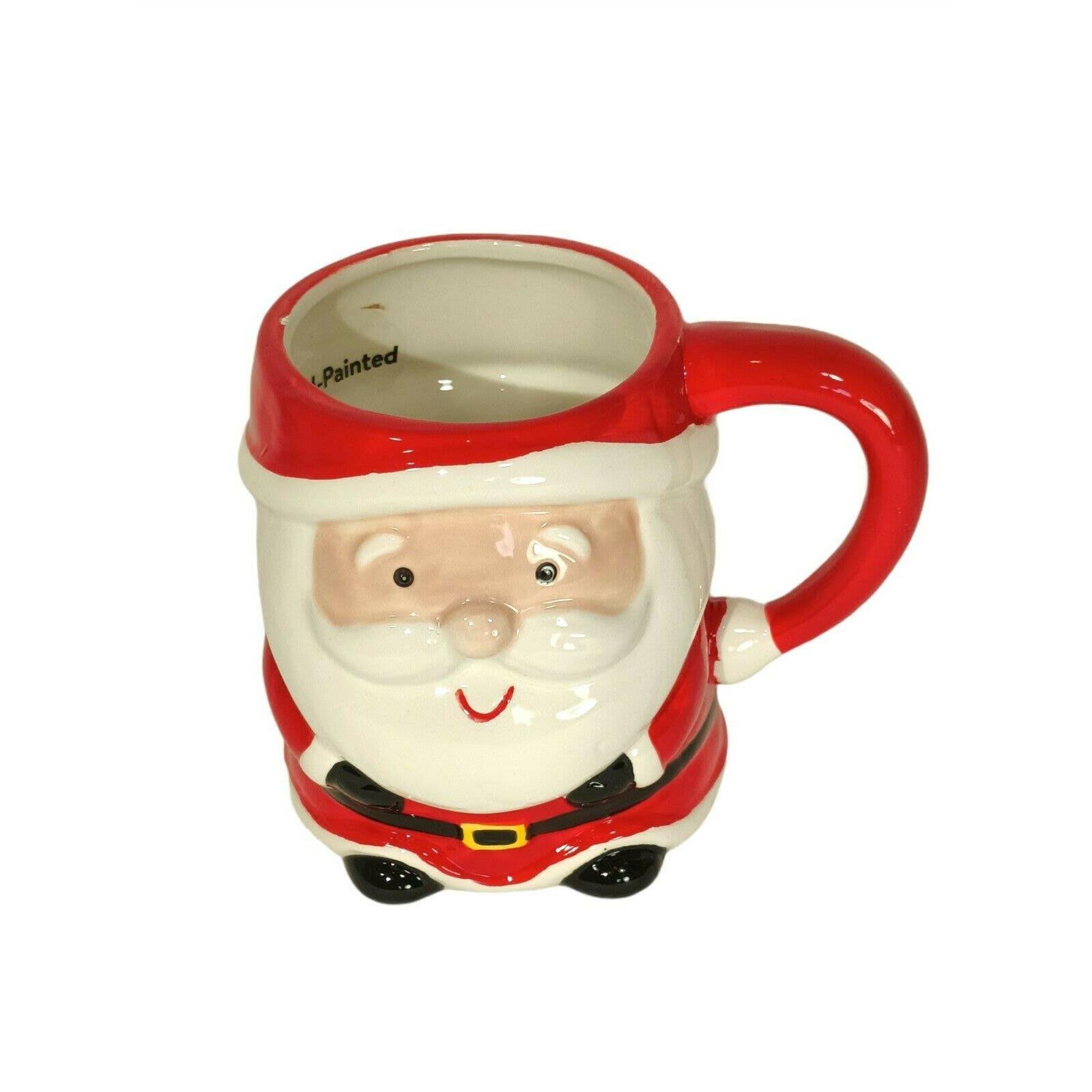 Holiday Santa 3D Hand Painted Coffee Mug
