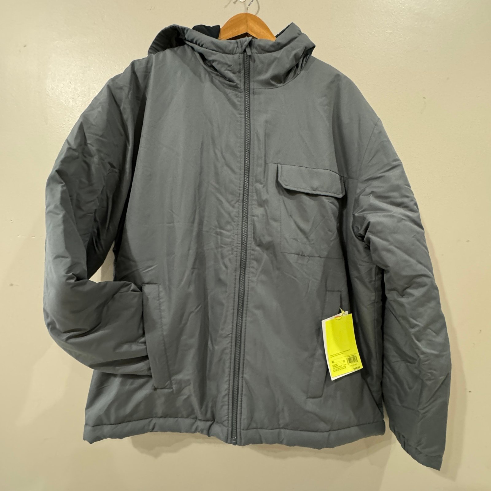 Men's Gray Hooded Jacket #BoxA5