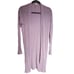 Free People Lilac Purple Ribbed Longline Linen Blend Duster Cardigan Size Small
