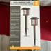 Solar pathway light TWO-TONE BRONZE & WOOD LED WITH VINTAGE BULB