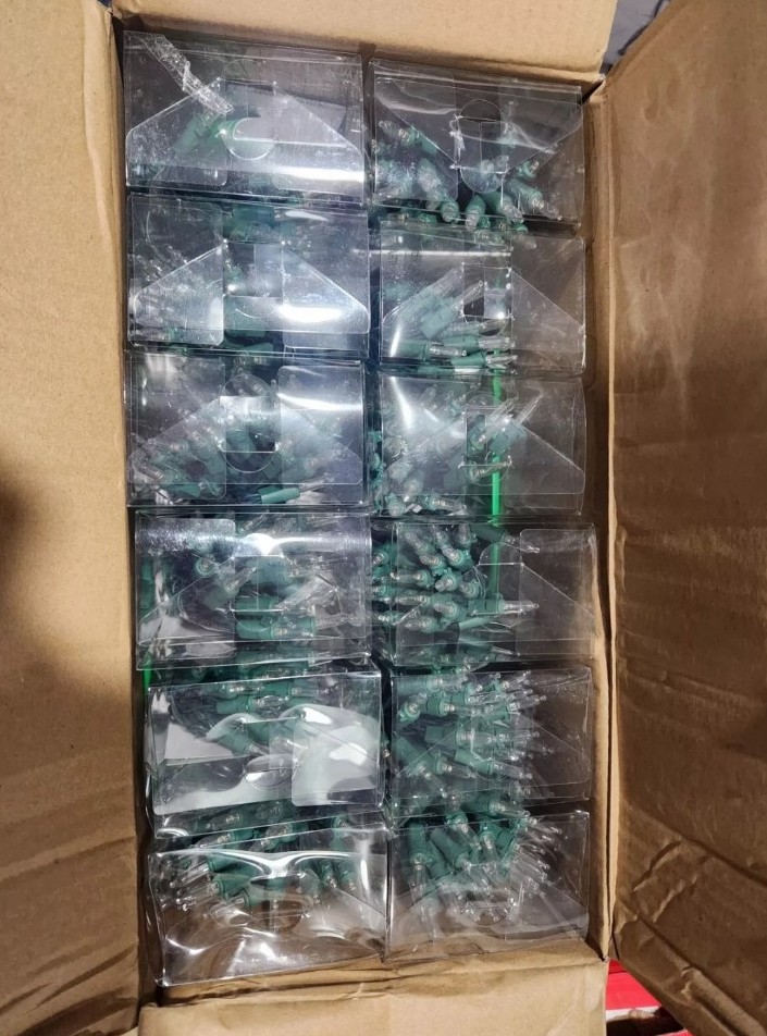 12 Pack Of 50 WARM WHITE MINI LED LIGHTS BATT OPER WITH TIMER 16FT Christmas