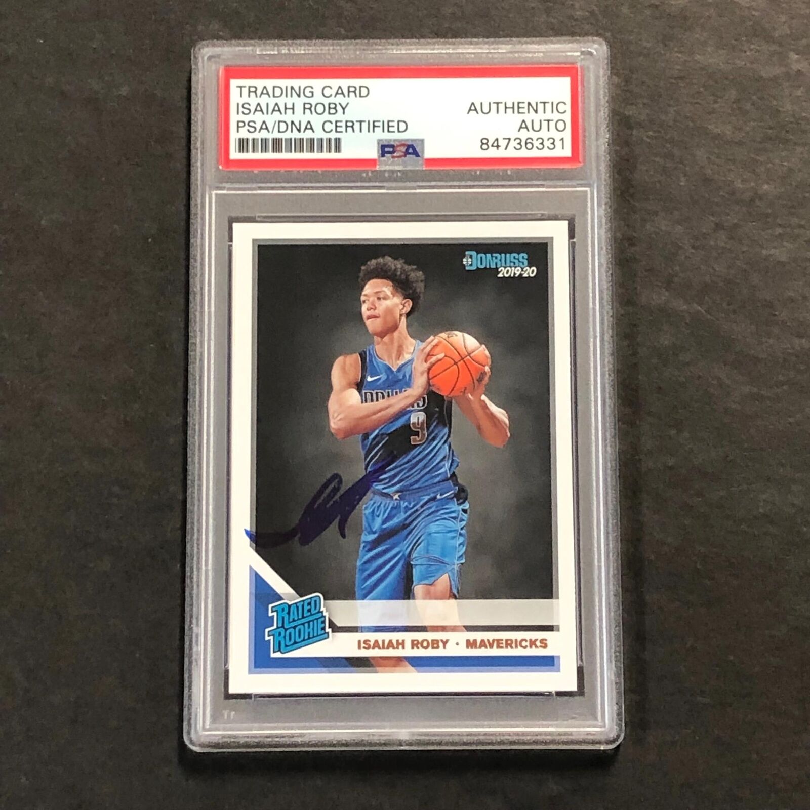 2019-20 Panini Donruss Rated Rookie #235 Isaiah Roby Signed Card AUTO PSA Slabbe