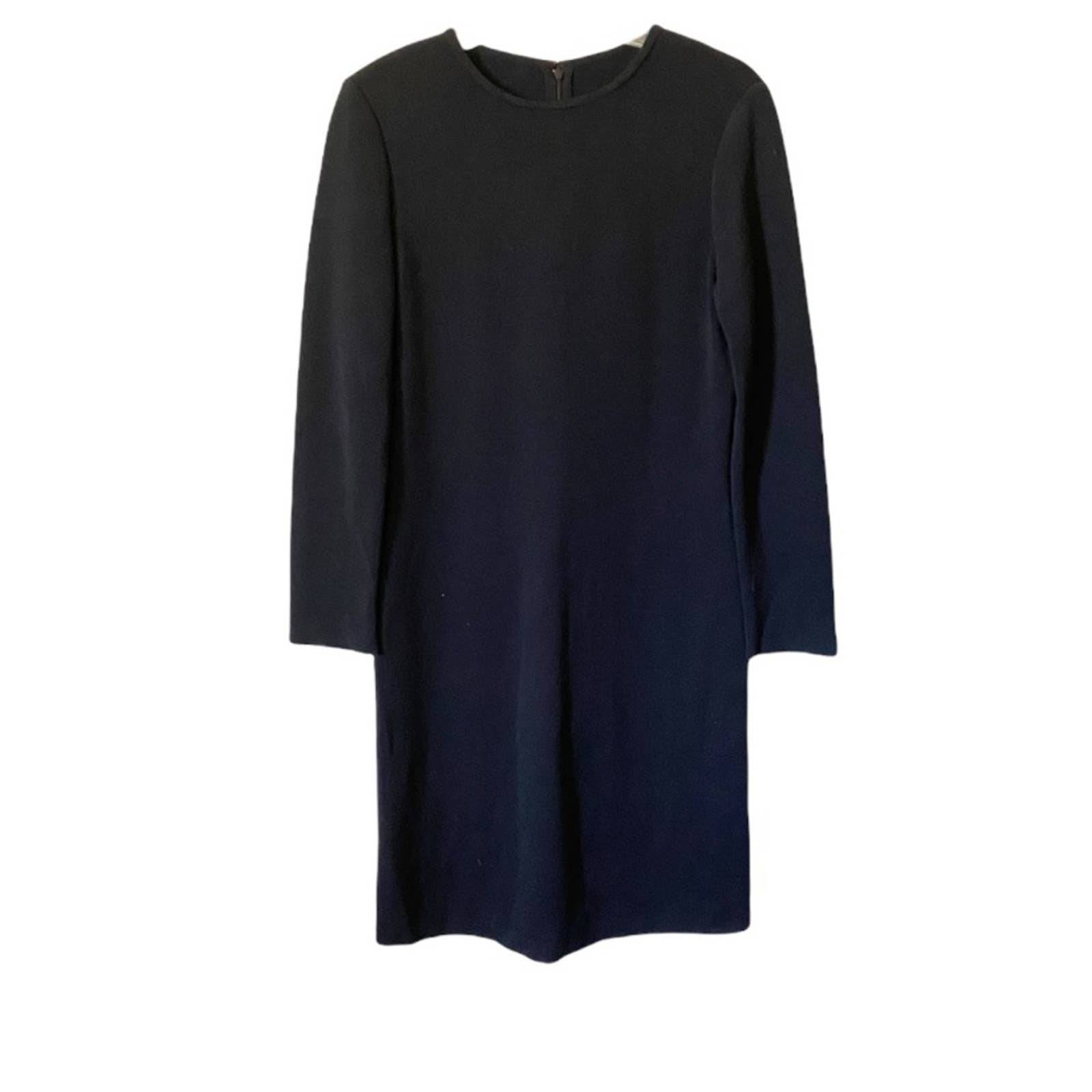 St. John Collection 3/4 Sleeve Wool Dress 6 Black