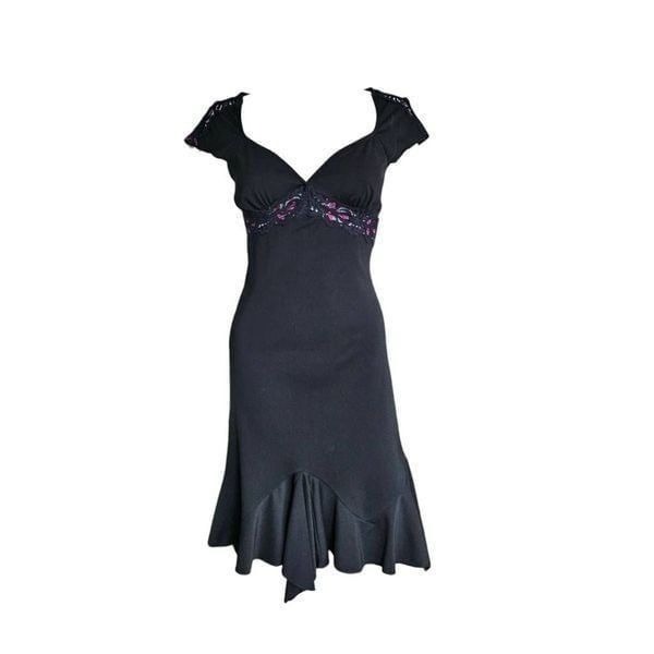 vintage whimsigoth lace midi dress
