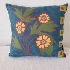 Handmade embroidered decorative colorful pillow