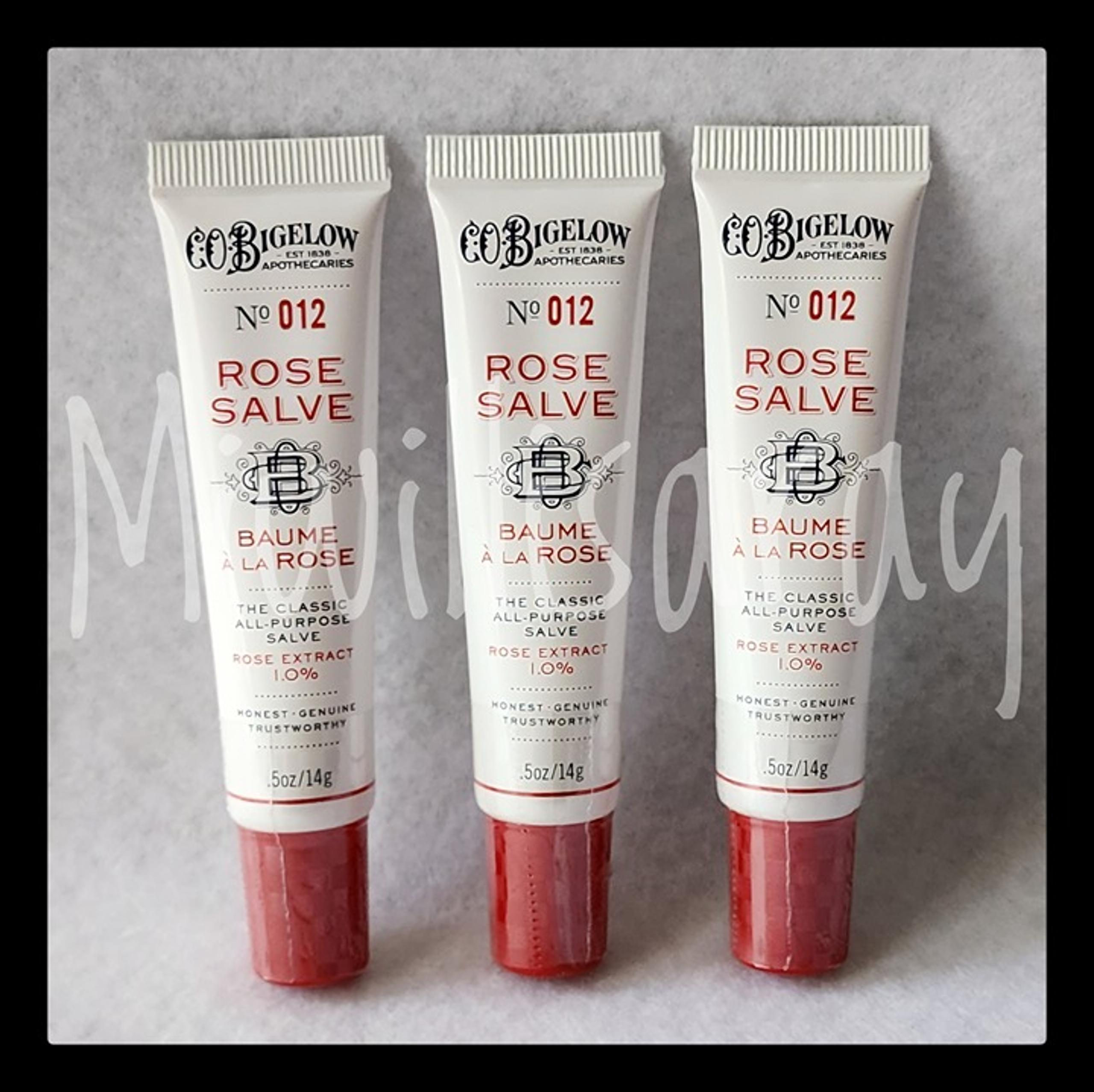 NWT C.O. Bigelow "No. 012 - Rose Salve" Lip / Skin Care (x3)