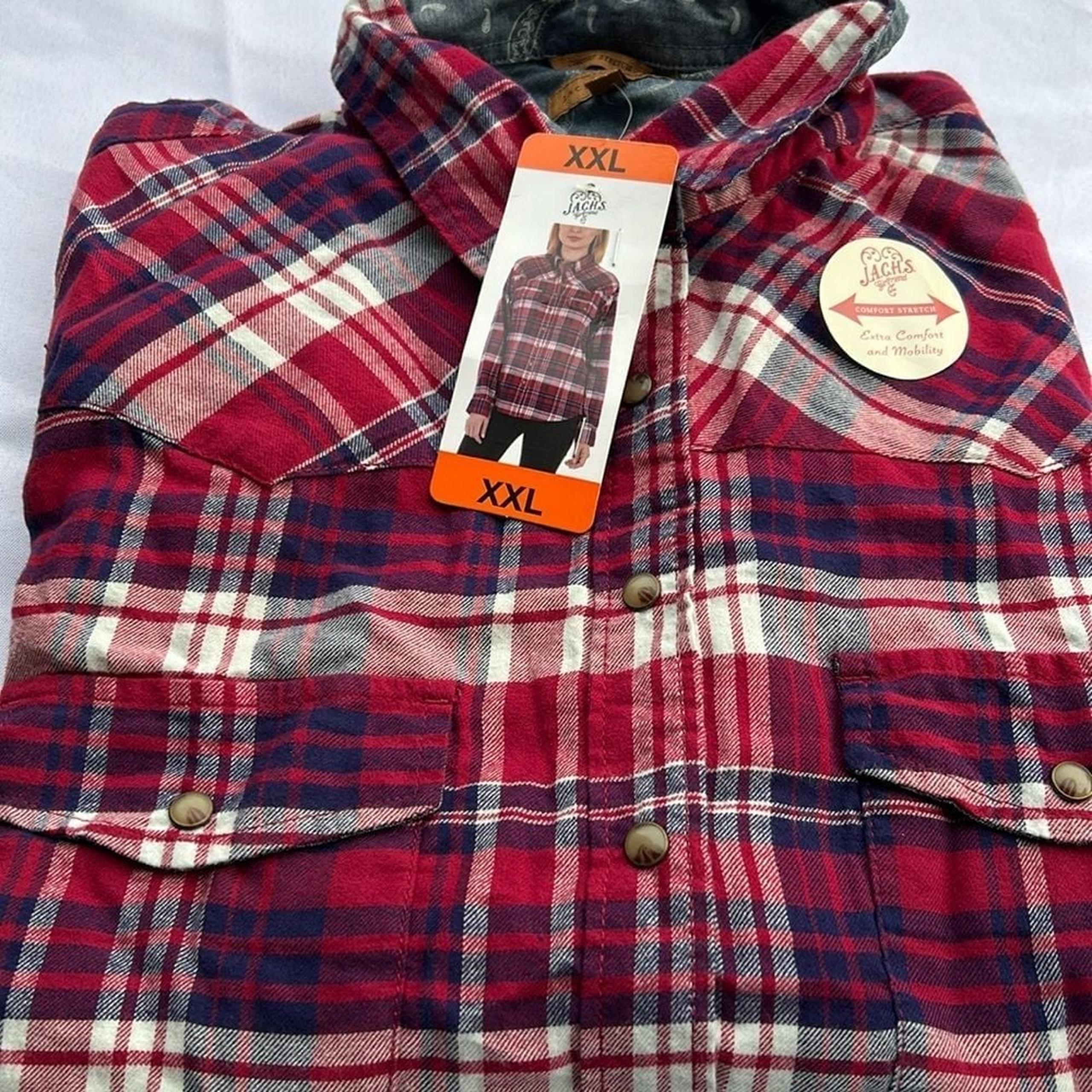 Jach's girlfriend button down flannel shirt size XXL New with Tag