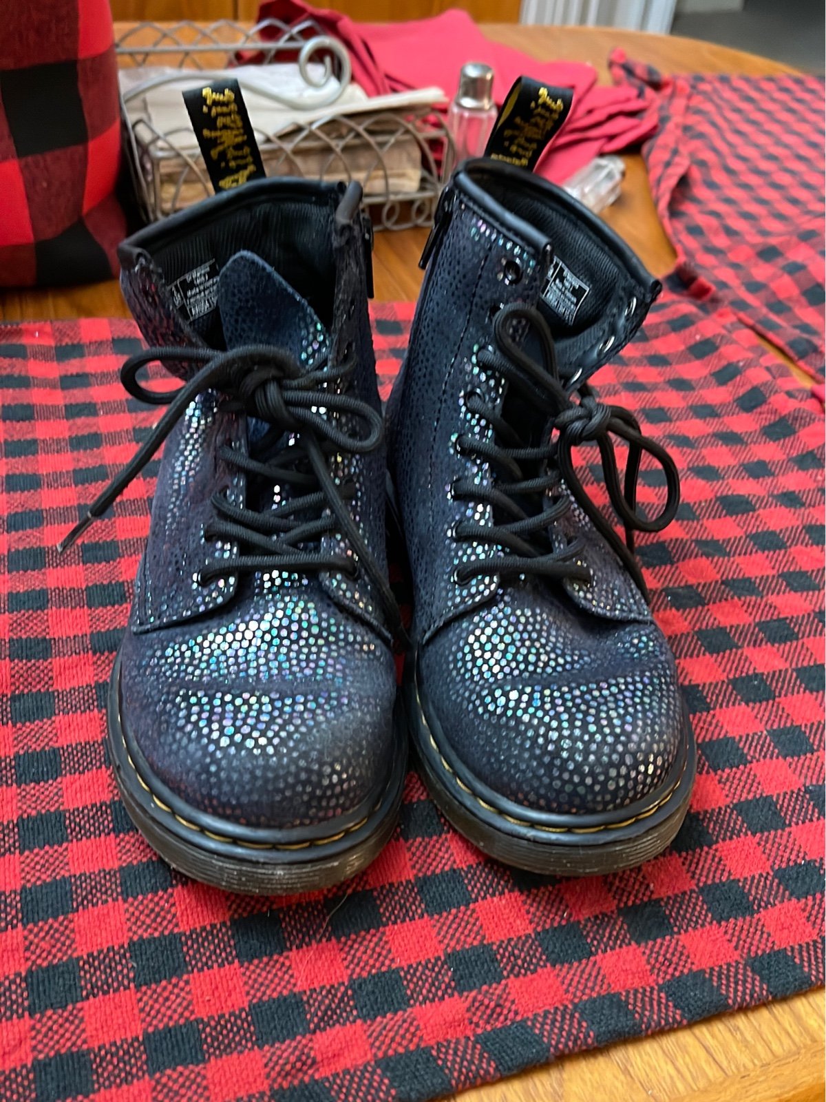 dr marten boots kids size us 2 sparkle
