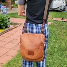 Mulberry bag crossbody messenger unisex school bag brown vintage
