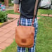 Mulberry bag crossbody messenger unisex school bag brown vintage