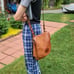 Mulberry bag crossbody messenger unisex school bag brown vintage