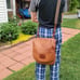 Mulberry bag crossbody messenger unisex school bag brown vintage