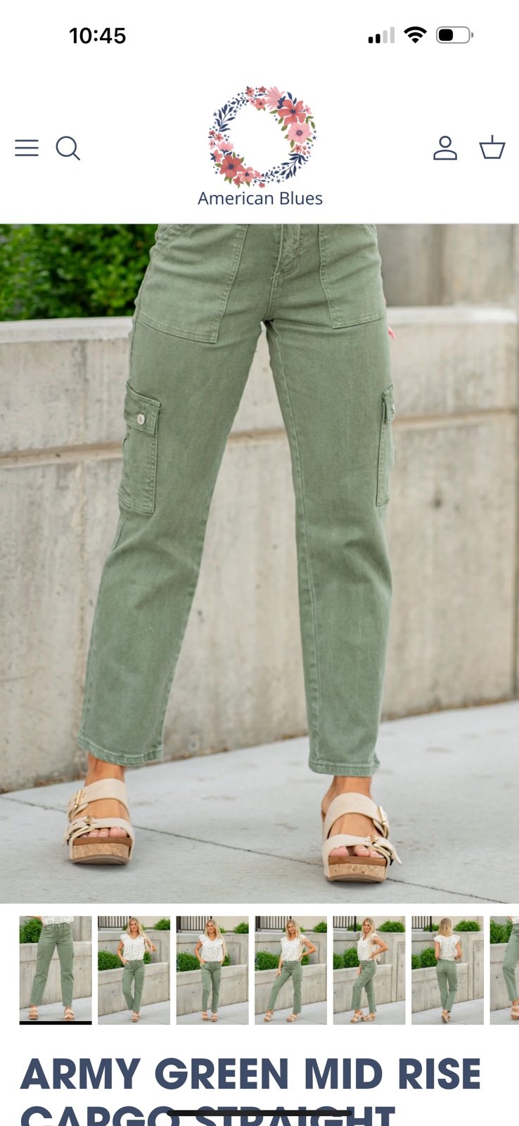 NWT Vervet Jeans size 7/28 Cargo Jeans Army Green in color
