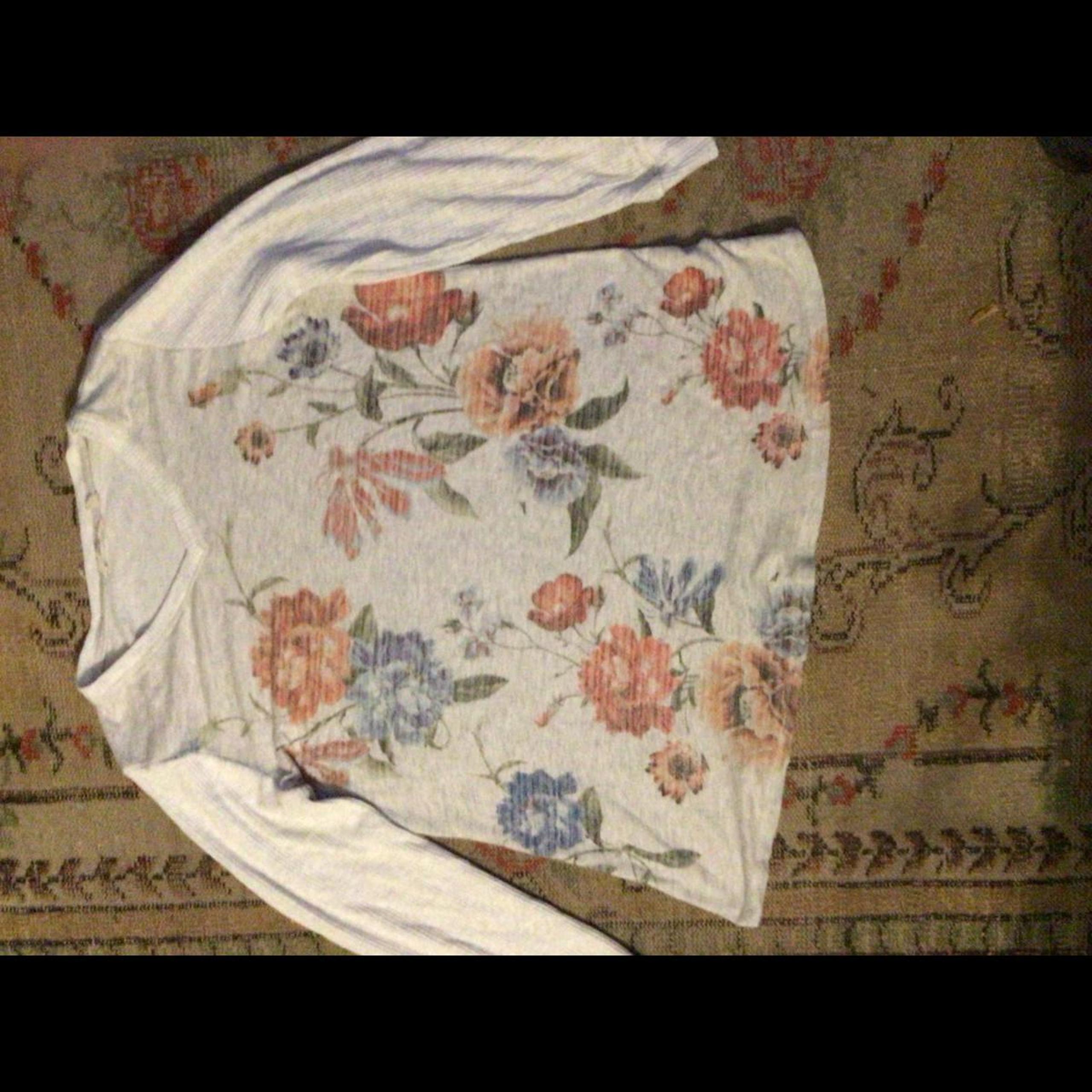 Soft Surroundings Floral Print Long Sleeve Top Large
