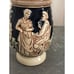 Vtg Thewalt Western Germany Lidded Beer Stein Pair Cobalt Blue Relief Designs