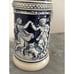 Vtg Thewalt Western Germany Lidded Beer Stein Pair Cobalt Blue Relief Designs