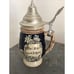 Vtg Thewalt Western Germany Lidded Beer Stein Pair Cobalt Blue Relief Designs