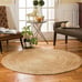 Rug Jute Natural Round 100%Handmade Carpet Reversible Braided Modern Rustic Look