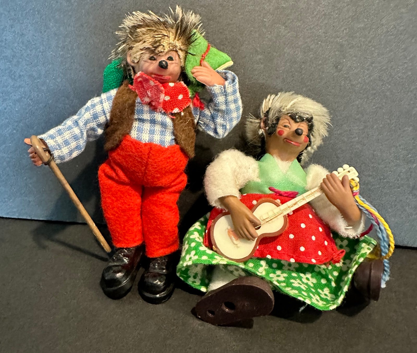 Peter Austria Macky Hedgehog Figures Set 2 Vintage